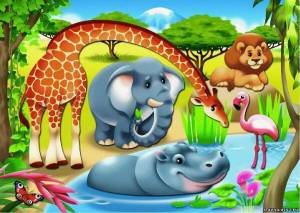 Раскраска животные африки для детей 3 4 лет #19 #307327