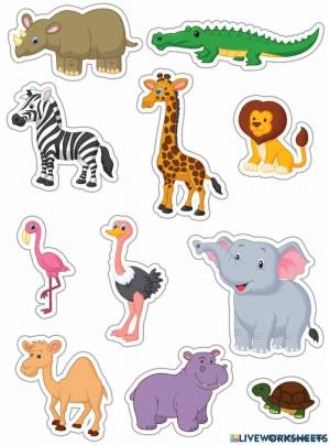Раскраска животные африки для детей 3 4 лет #27 #307335