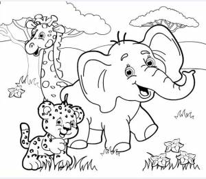 Раскраска животные африки для детей 3 4 лет #31 #307339