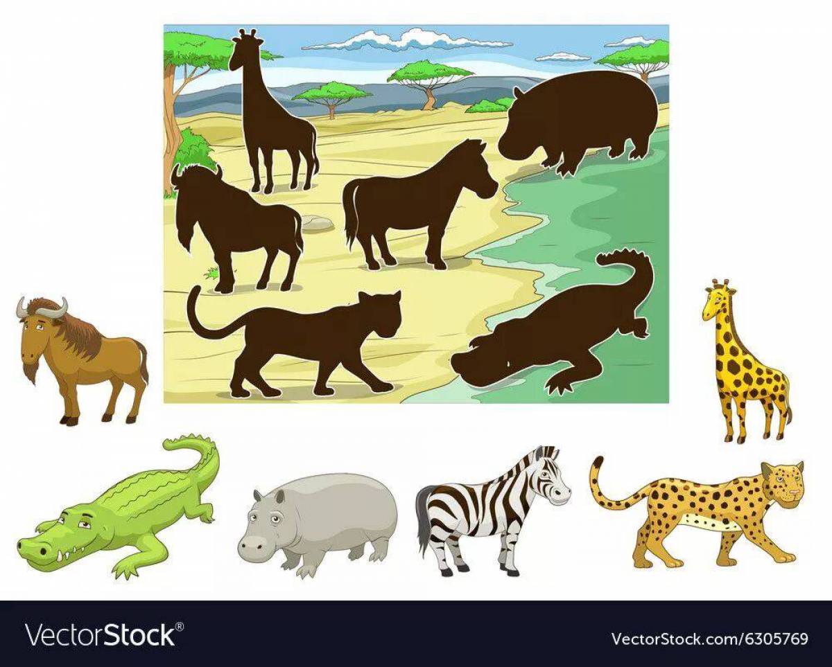 Животные африки для детей 3 4 лет #29