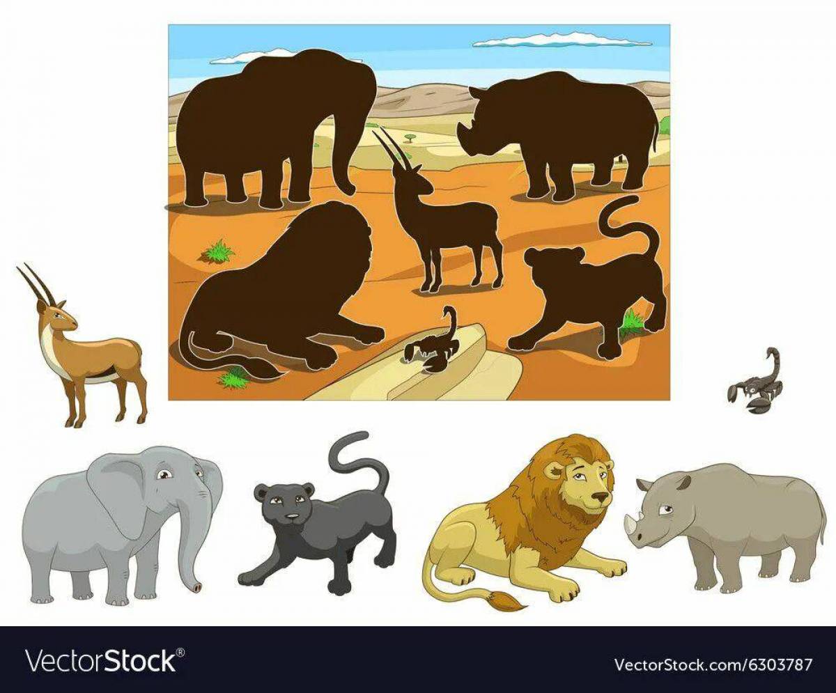 Животные африки для детей 4 5 лет #27