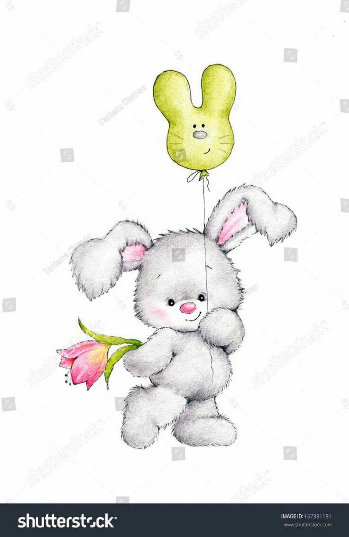 День зайца. Зайчик с цветком. Зайчик с цветочком. Зайка с цветочком. Зайчик с шариками.