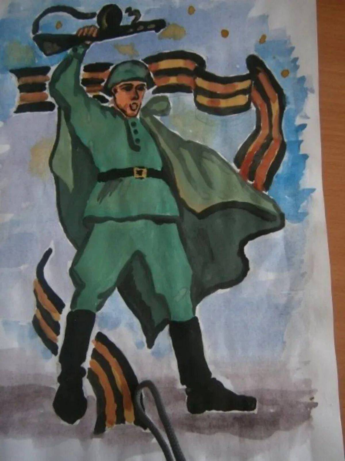 Рисунок красками на 23 февраля в школу. Рисунок ко Дню защитника Отечества. Защитник Отечества рисунок. День защитника Отечества рисунки для детей. Рисунок на тему герои Отечества.