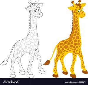Раскраска жираф без пятен #17 #308972