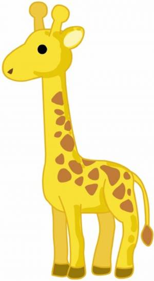 Раскраска жираф без пятен для детей #7 #308995