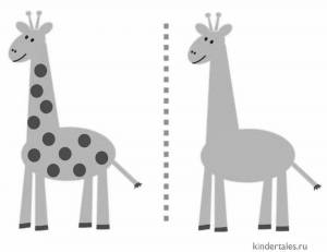 Раскраска жираф без пятен для детей #8 #308996