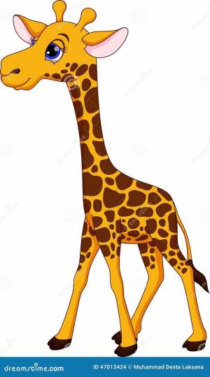 Раскраска жираф без пятен для детей #20 #309008