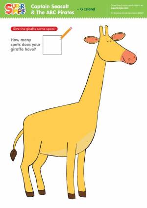 Раскраска жираф без пятен для детей #23 #309011