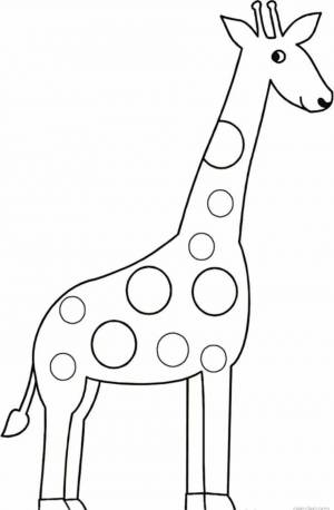 Раскраска жираф без пятен для детей #29 #309017