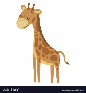 Раскраска жираф без пятен для детей #31 #309019