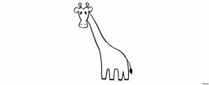 Раскраска жираф без пятен для детей #35 #309023