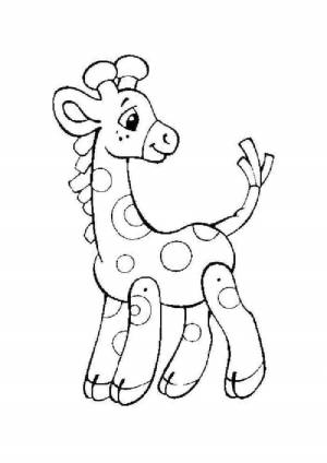 Раскраска жираф для детей 2 3 лет #16 #309040