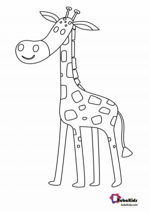 Раскраска жираф для детей 2 3 лет #24 #309048