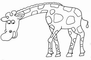 Раскраска жираф для детей 2 3 лет #29 #309053