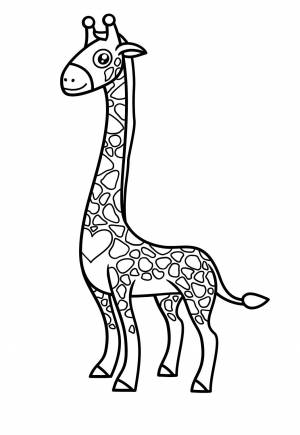 Раскраска жираф для детей 6 7 лет #14 #309074