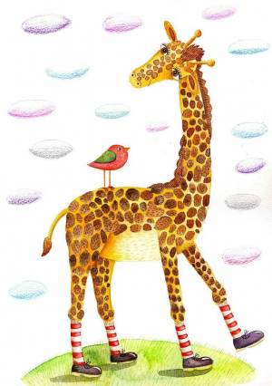 Раскраска жираф для детей 6 7 лет #22 #309082
