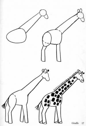 Раскраска жираф для детей 6 7 лет #23 #309083