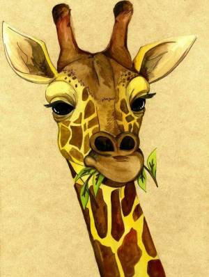 Раскраска жираф рисунок #6 #309105