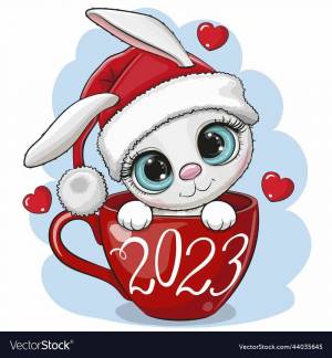 Раскраска зайчик 2023 #1 #310569