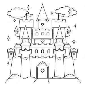Раскраска замок для детей 4 5 лет #17 #311286