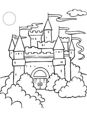 Раскраска замок для детей 4 5 лет #27 #311296