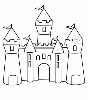 Раскраска замок для детей 4 5 лет #36 #311305