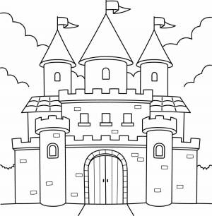 Раскраска замок для детей 6 7 лет #7 #311313