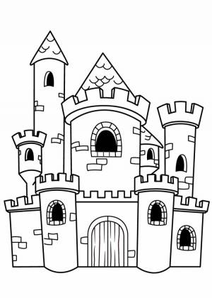 Раскраска замок для детей 6 7 лет #29 #311335