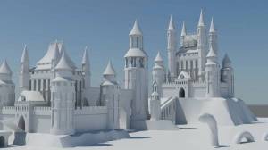 Раскраска замок снежной королевы #9 #311422