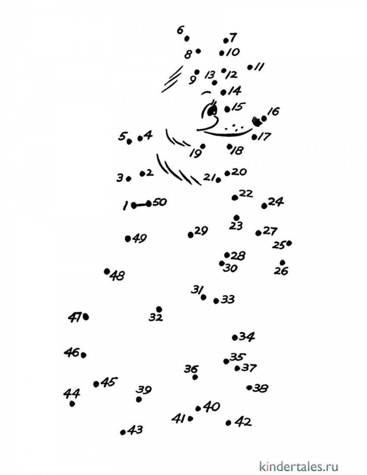 50 точек. Соединить по цифрам. От точки к точке. Соединение по цифрам для детей. Собака соединить по точкам.