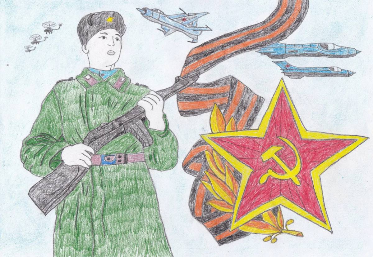 Защитники отечества рисунок #24