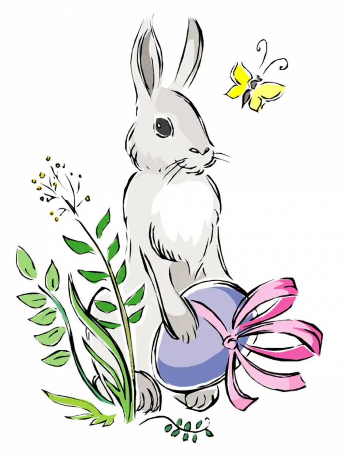 Символы пасхи пасхальный кролик. Пасхальный заяц. Пасхальный зайчик. Зайчик рисунок. Зайчик иллюстрация.