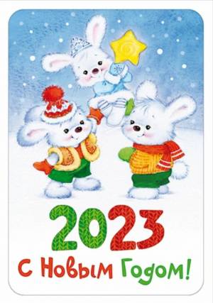 Раскраска заяц 2023 новый год #17 #312146