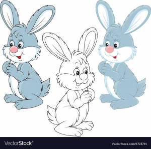 Раскраска заяц для детей 2 3 лет #4 #312250