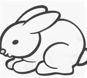 Раскраска заяц для детей 2 3 лет #15 #312261