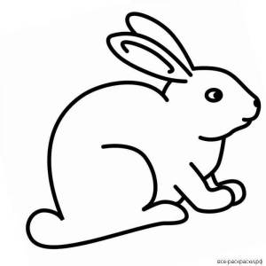 Раскраска заяц для детей 2 3 лет #18 #312264