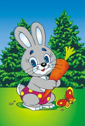 Раскраска заяц для детей 4 5 лет #16 #312301