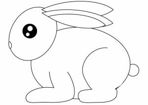 Раскраска заяц для детей для 3 лет #6 #312352