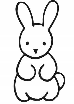 Раскраска заяц для детей для 3 лет #8 #312354
