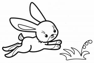 Раскраска заяц для детей для 3 лет #14 #312360