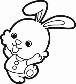 Раскраска заяц для детей для 3 лет #19 #312365