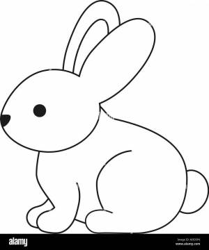 Раскраска заяц для детей для 3 лет #24 #312370