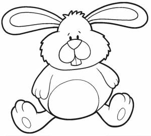 Раскраска заяц для детей для 3 лет #30 #312376