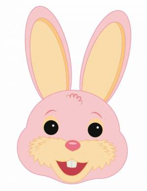 Раскраска заяц маска #25 #312560