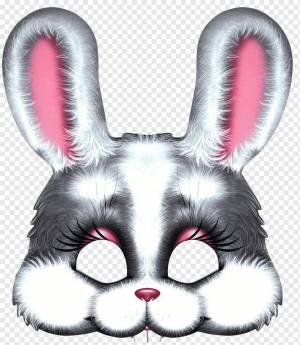 Раскраска заяц маска #36 #312571