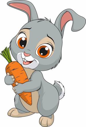 Раскраска заяц с морковкой для детей #4 #312757