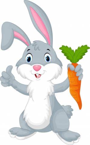 Раскраска заяц с морковкой для детей #6 #312759