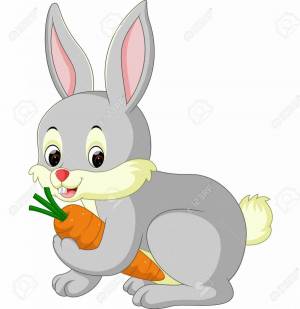 Раскраска заяц с морковкой для детей #9 #312762