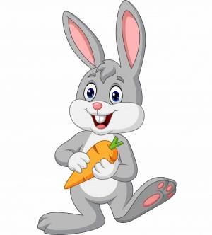 Раскраска заяц с морковкой для детей #12 #312765