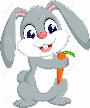 Раскраска заяц с морковкой для детей #13 #312766